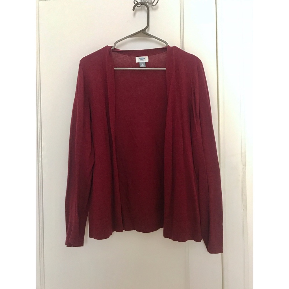 Old Navy Open Front Maroon Cardigan